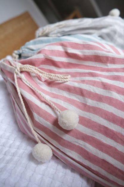 Stripe Drawerstring Bag - Mixed Colours