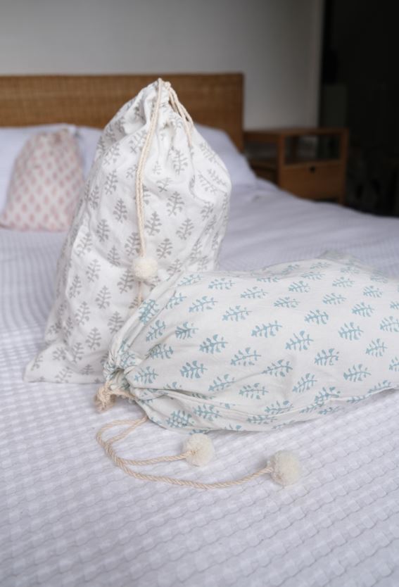 Leaf Drawerstring Bag - Mixed Colours