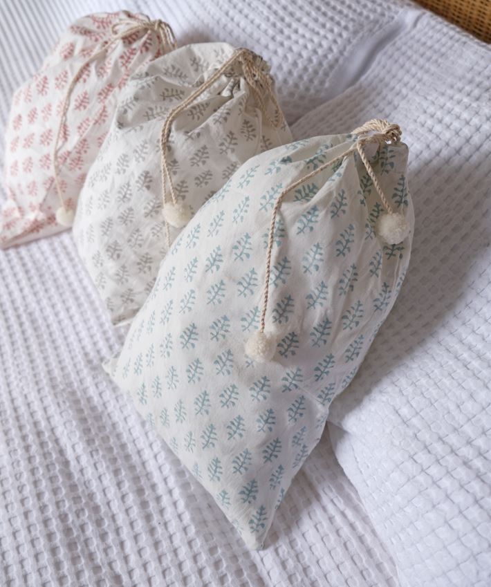 Leaf Drawerstring Bag - Mixed Colours