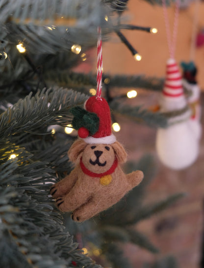 Christmas Labrador Hanging Decoration