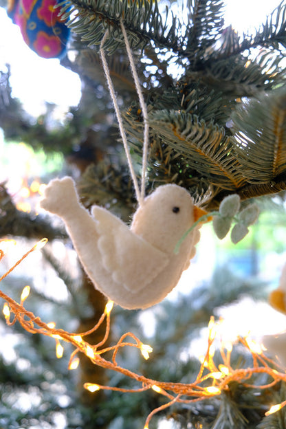 Dove with Olive Branch Hanging Decoration