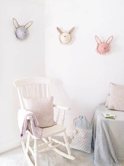 Baby Rabbit with Vintage Ruff Head Mini - Blue