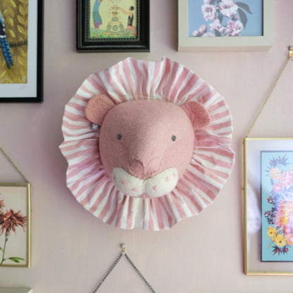 Lion with Vintage Ruff Head Mini - Pink