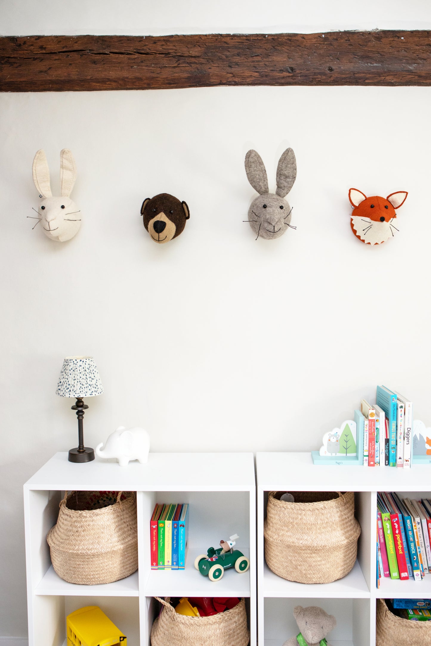 White Rabbit Head Wall Decoration - Mini - Fiona Walker England