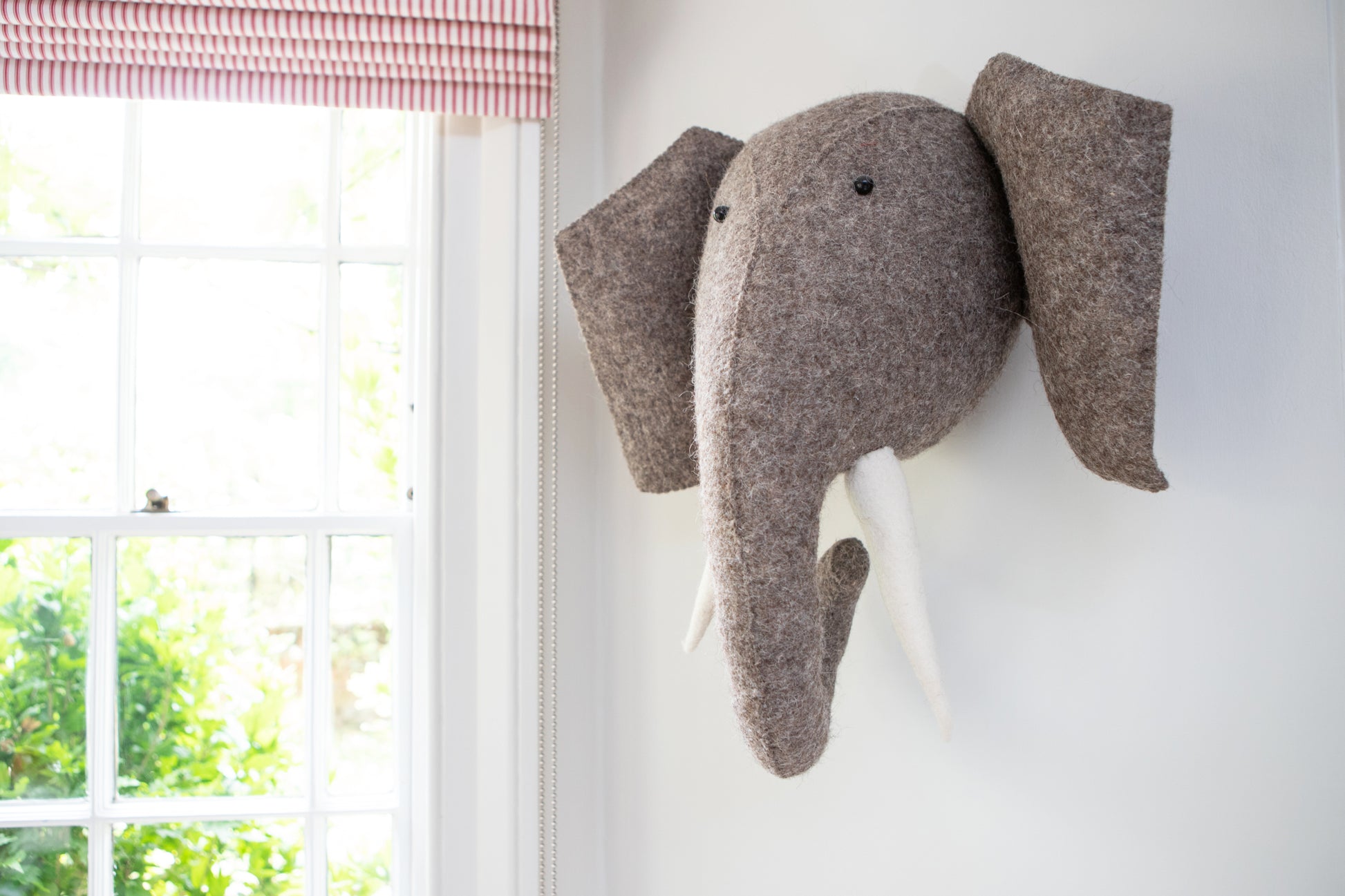 Felt Elephant Head Animal Head Wall Decor Nursery Elephant Head