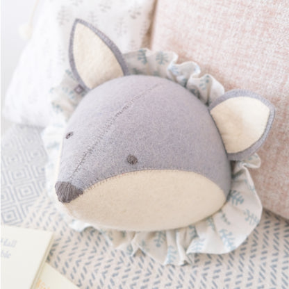 Baby Fox with Vintage Ruff Head Mini - Blue