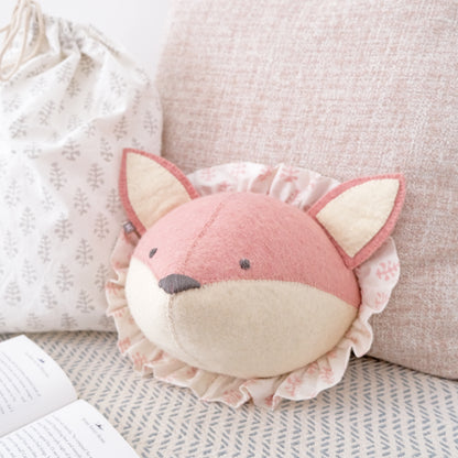 Baby Fox with Vintage Ruff Head Mini - Pink